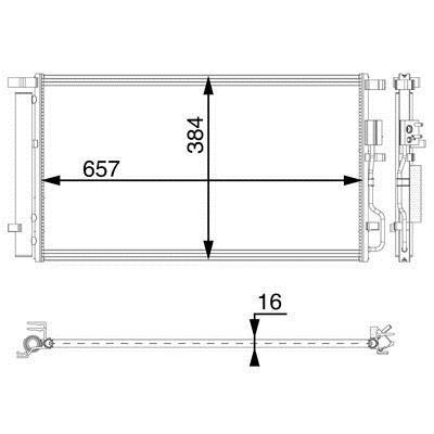 Air con condenser Hyundai Tucson: AC64000P Mahle/Behr AC Condenser