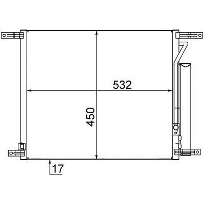 Aircon condenser Chevrolet: AC707000S Mahle/Behr AC Condenser