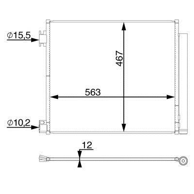 Air conditioner condenser Renault Koleos: AC78000S Mahle/Behr AC Condenser