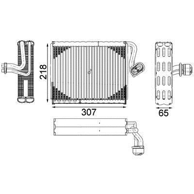 Mahle/Behr AE 122 000P Air conditioner evaporator AE122000P