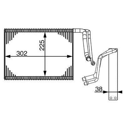 AC Evaporator BMW 1 series: AE143000S Mahle/Behr Air conditioner evaporator