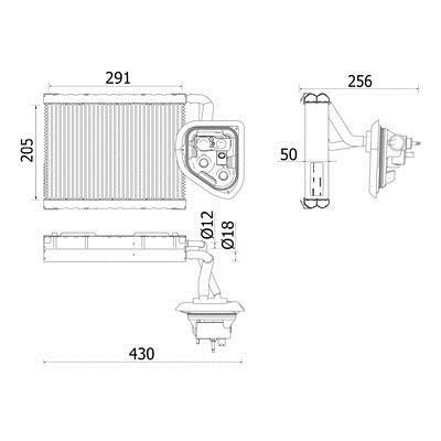 AE159000P Mahle/Behr Air conditioner evaporator