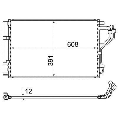 Mahle/Behr AC 867 000S AC Condenser AC867000S AC867000S Mahle/Behr AC Condenser
