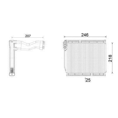 AE161000P Mahle/Behr Air conditioner evaporator