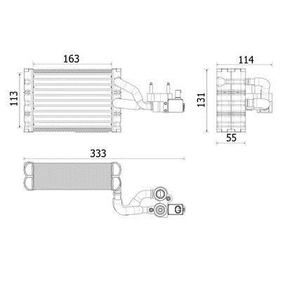 AC Evaporator Volvo XC90: AE162000P Mahle/Behr Air conditioner evaporator