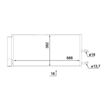 Aircon condenser Volvo XC90: AC890000S Mahle/Behr AC Condenser