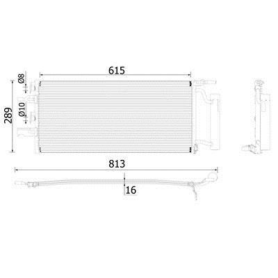 Aircon condenser Mini: AC893000P Mahle/Behr AC Condenser
