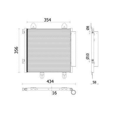 Mahle/Behr AC 897 000P AC Condenser AC897000P AC897000P Mahle/Behr AC Condenser