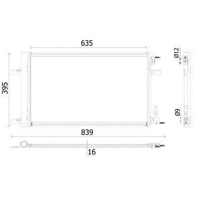 Air con condenser Opel Astra J: AC900000P Mahle/Behr AC Condenser