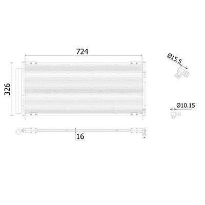 Air con condenser Honda Insight: AC904000S Mahle/Behr AC Condenser