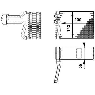 AE66000P Mahle/Behr Air conditioner evaporator
