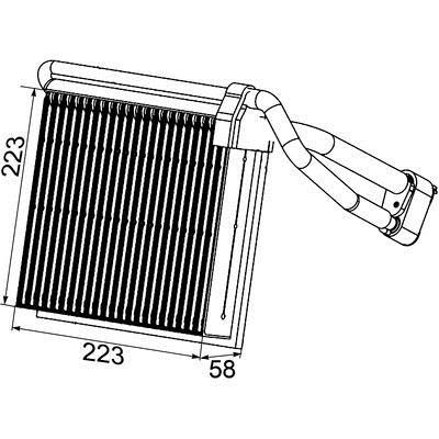 AC Evaporator Ford Kuga: AE98000P Mahle/Behr Air conditioner evaporator
