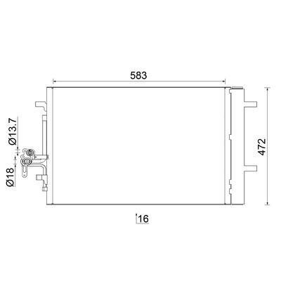 Aircon condenser Land Rover Range Rover: AC959000S Mahle/Behr AC Condenser