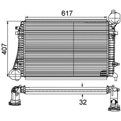 Mahle/Behr CI 167 000P Intercooler, charger CI167000P