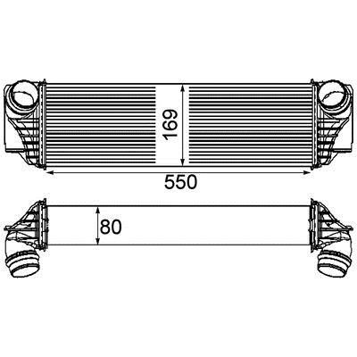 Mahle/Behr CI 185 000P Intercooler, charger CI185000P