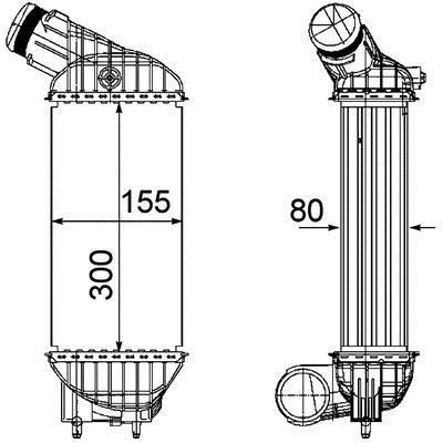 Mahle/Behr CI 199 000P Intercooler, charger CI199000P