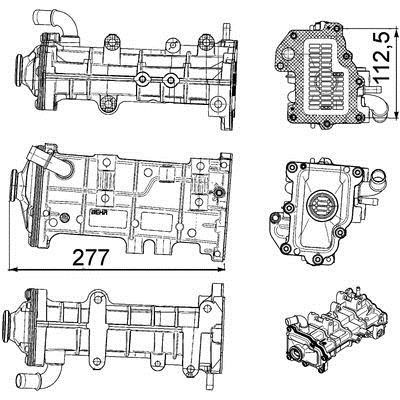 Cooler EGR Iveco: CE23000P Mahle/Behr Exhaust gas cooler