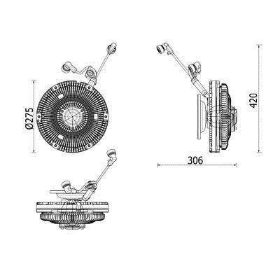 CFC259000P Mahle/Behr Viscous coupling assembly