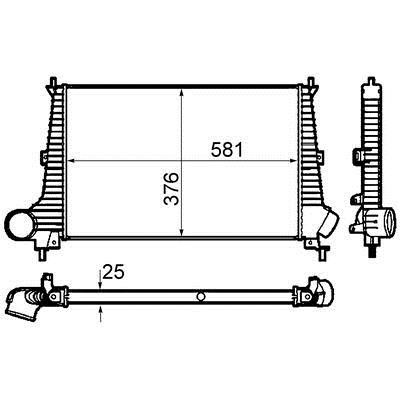 Mahle/Behr CI 300 000P Intercooler, charger CI300000P