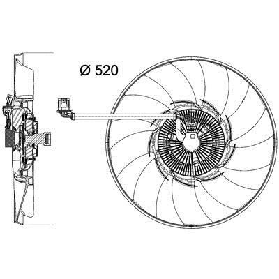 Mahle/Behr CFF 474 000P Hub, engine cooling fan wheel CFF474000P