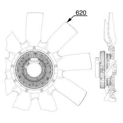 Mahle/Behr CFF 524 000P Hub, engine cooling fan wheel CFF524000P