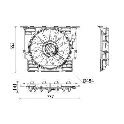 Mahle/Behr CFF 543 000P Hub, engine cooling fan wheel CFF543000P
