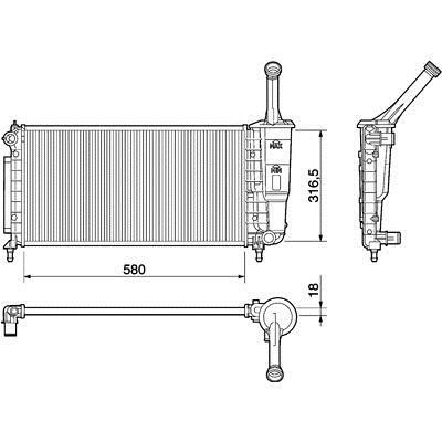 Mahle/Behr CR 1104 000P Radiator, engine cooling CR1104000P