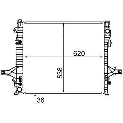 Mahle/Behr Engine cooling radiator – price 829 PLN