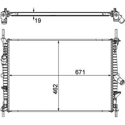 Mahle/Behr CR 1370 000P Radiator, engine cooling CR1370000P