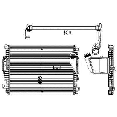 Mahle/Behr CI 405 000P Intercooler, charger CI405000P