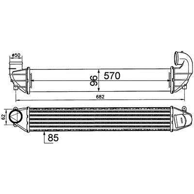 Mahle/Behr CI 475 000P Intercooler, charger CI475000P
