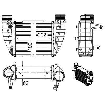 Mahle/Behr CI 486 000S Intercooler, charger CI486000S