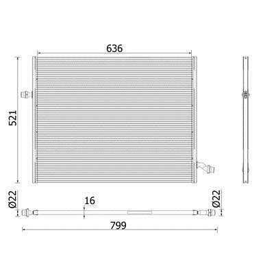 Engine cooling radiator Mercedes S-Class: CIR36000P Mahle/Behr Engine cooling radiator