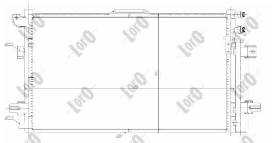 Air con condenser Chrysler: 0080160016 Abakus AC Condenser