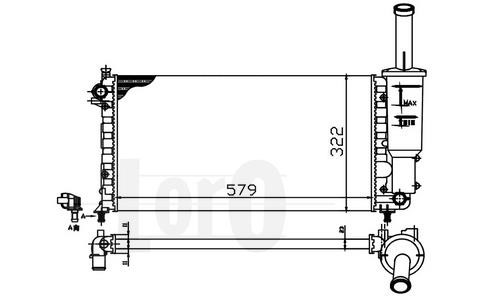 Abakus 016-017-0021 Radiator, engine cooling 0160170021