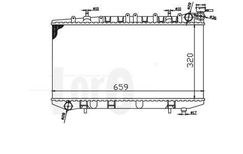 Abakus 035-017-0005 Radiator, engine cooling 0350170005