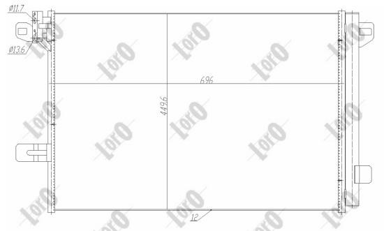 Air con condenser Volkswagen Multivan: 0530160037 Abakus AC Condenser