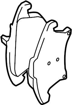 Ford LG9Z-2001-A Front disc brake pads, set LG9Z2001A LG9Z2001A Ford Front disc brake pads, set
