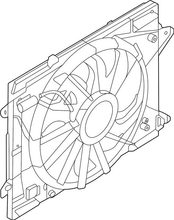 Ford LX6Z-8C607-A Engine cooling fan assembly LX6Z8C607A