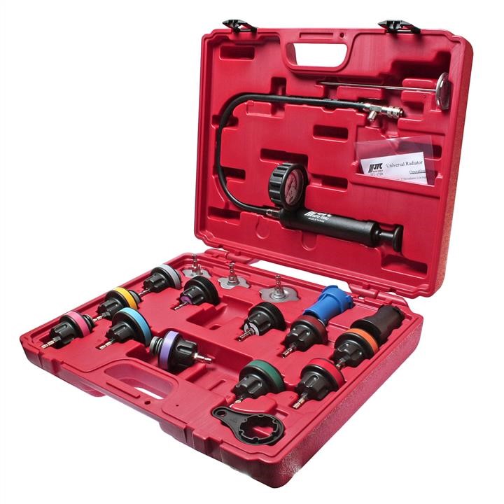 JTC JTC-1528 Cooling system tightness test kit 19 items in a case JTC1528