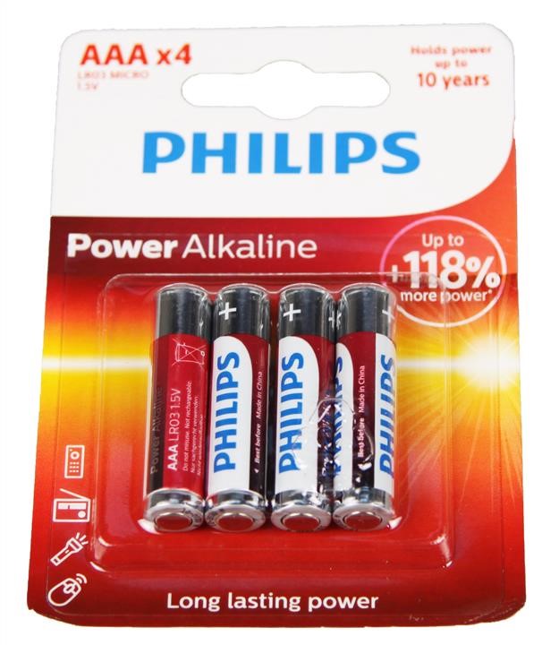 Philips LR03P4B/10 Battery Power Alkaline AAA, 1,5V LR03P4B10