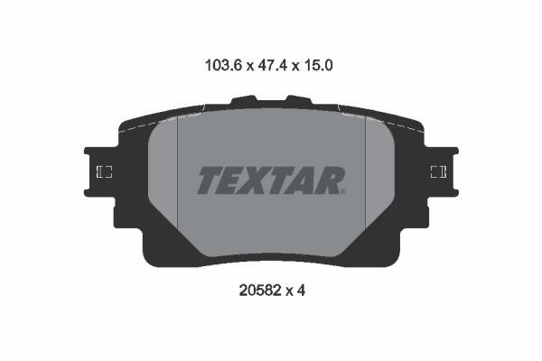 Textar 2058201 Brake Pad Set, disc brake 2058201