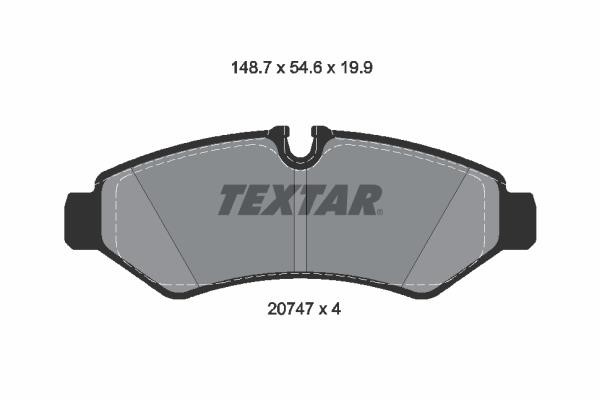 Textar 2074701 Brake Pad Set, disc brake 2074701