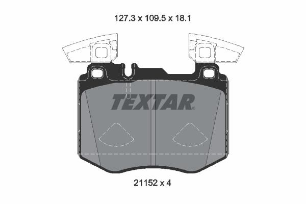 Textar 2115201 Brake Pad Set, disc brake 2115201