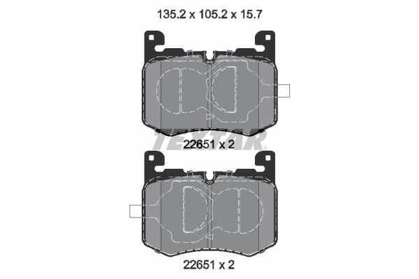 Brake pad kit Jaguar F-Pace: 2265101 Textar Brake pad set