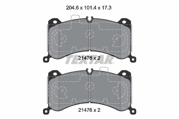 Textar 2147601 Brake Pad Set, disc brake 2147601