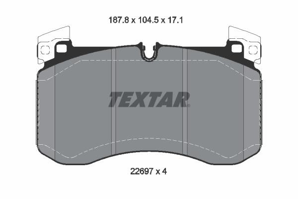 Textar 2269701 Brake Pad Set, disc brake 2269701