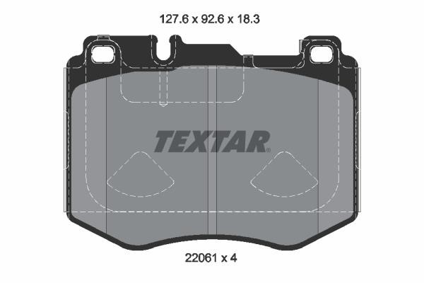 Textar 2206103 Brake Pad Set, disc brake 2206103