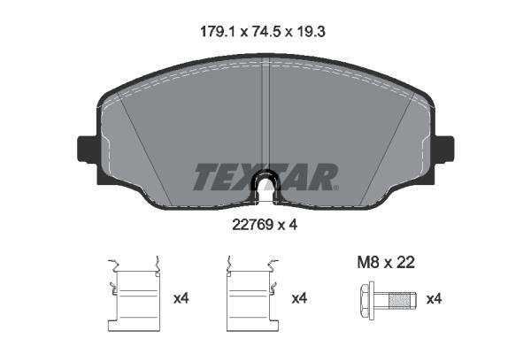 Textar 2276901 Brake Pad Set, disc brake 2276901