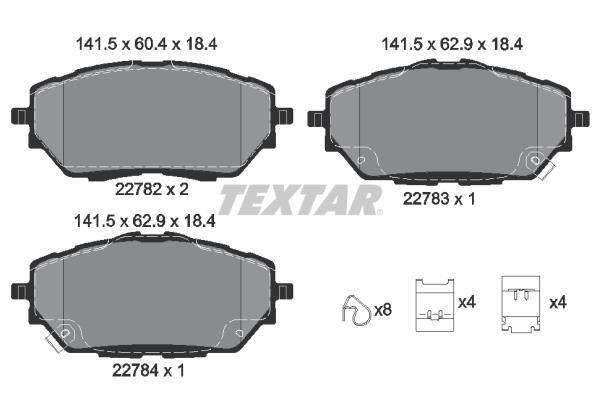 Textar 2278201 Brake Pad Set, disc brake 2278201